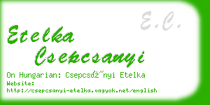 etelka csepcsanyi business card